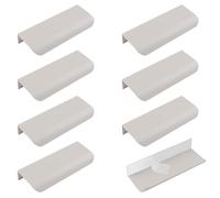 MOROBOR Confezione da 8 maniglie autoadesive per cassetti, in stile moderno, per armadietti, cassetti, armadi, 100 mm, grigio cashmere