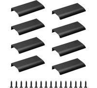 MOROBOR Confezione da 8 maniglie nascoste in stile moderno per cassetti e armadietti, 120 mm, colore nero