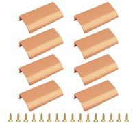 MOROBOR Confezione da 8 maniglie nascoste in stile moderno per cassetti e armadietti, 80 mm/oro