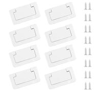 MOROBOR Confezione da 8 maniglie nascoste per ante e cassetti, in lega di zinco, per armadi, cassetti, colore bianco caldo