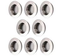 MOROBOR Confezione da 8 maniglie rotonde per porta scorrevoli, in acciaio inox, per porte scorrevoli da incasso, per armadietti della cucina, maniglia invisibile (acciaio inossidabile)