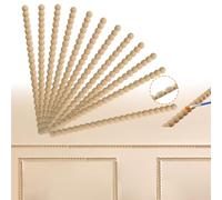MOROBOR Finiture decorative in legno, 12 pezzi non finiti 3D carini modanature fai da te a forma di zucca, perline di legno per decorare pareti di casa, armadi, mensole, finestre, porte, 35 x 1,8 cm