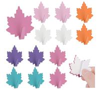 MOROBOR Ganci da parete a forma di foglia d'acero, 12 ganci autoadesivi per asciugamani, in ferro resistente, impermeabili, ganci decorativi, senza forare, per camera dei bambini