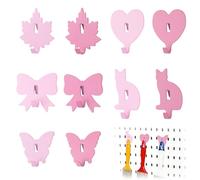 MOROBOR Ganci decorativi per pannello forato, kit di 10 ganci per pannelli forati resistenti, per garage, casa, ufficio, interni, accessori artigianali