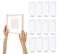 MOROBOR Ganci universali per telai, 12 pezzi, senza chiodi, grandi strisce adesive rimovibili per appendere quadri, per bagno, cucina, casa, porta, armadio