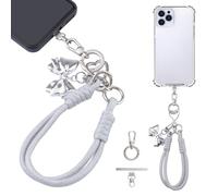 MOROBOR Kit di toppe per cinturino per cellulare, 3 anelli a O a molla girevoli a 360°, 3 toppe ultra sottili per cinturino per cellulare, 3 cinturini per cellulare e 3 braccialetti per mani libere