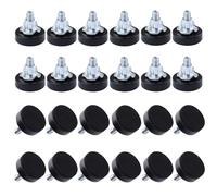 MOROBOR Livellatori regolabili per mobili, con filettatura M6, 24 pezzi, piedini di livellamento regolabili in altezza e protezioni per pavimenti con feltrini autoadesivi per tavolo, sedia, gambe