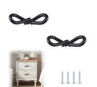 MOROBOR Maniglia a forma di fiocco, confezione da 2 pomelli decorativi per cassetti, creativi, con viti, per armadietti, mobili e accessori