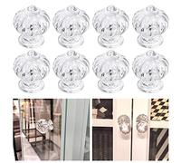 MOROBOR Maniglia autoadesiva per armadietti, 8 pomelli classici in acrilico trasparente, maniglie in acrilico trasparente, senza manico per cucina, bagno, specchio e ante