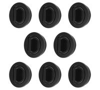 MOROBOR Maniglia tatami con anello rotondo incorporato, 8 maniglie nascoste invisibili, per armadietti, porte, mobili, con viti, per armadio, cassetto (nero)