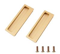 MOROBOR Maniglie a filo in lega di alluminio, 2 pezzi di maniglie moderne per porte a muro, maniglie nascoste per porte a muro scorrevoli, cassettiere, armadi (oro)