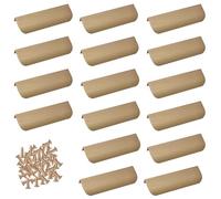 MOROBOR Maniglie a scomparsa per cassetti, in lega di alluminio, invisibili, per armadietti, cassetti, 120 mm, bronzo, 16 pezzi