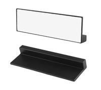 MOROBOR Maniglie autoadesive a forma di L per porte scorrevoli, 2 pezzi, in lega di alluminio, nascoste, per porte scorrevoli, armadi, cassetti (nero)