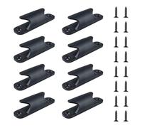 MOROBOR Maniglie autoadesive nere, 8 pezzi, in plastica, comode maniglie adesive con piastra per armadio da cucina, finestre, porte scorrevoli dell'armadio