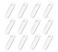 MOROBOR Maniglie autoadesive ovali per porte scorrevoli, 12 pezzi in lega di alluminio, maniglie nascoste e a incasso per porte a scomparsa, hardware per porte scorrevoli da fienile, armadi, cassetti