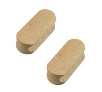 MOROBOR Maniglie autoadesive per mobili, 2 pezzi, in legno di faggio, senza trapano, montaggio istantaneo, maniglie spesse per porte scorrevoli e armadi