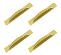 MOROBOR Maniglie lunghe autoadesive, 4 pezzi, in plastica dorata, comode maniglie adesive con piastra per armadio da cucina, finestre, porte scorrevoli, armadi, stile ovale