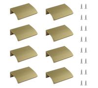 MOROBOR Maniglie nascoste ad angolo rotondo, 8 pezzi, in stile moderno, in lega di alluminio, invisibili, per armadietti, cassetti, 50 mm, bronzo