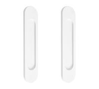 MOROBOR Maniglie ovali autoadesive per porte scorrevoli, 18 cm, 2 pezzi, in lega di alluminio bianco caldo, maniglia senza punzonatura, per porte scorrevoli, finestre, armadi
