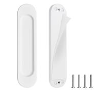 MOROBOR Maniglie ovali autoadesive per porte scorrevoli, 2 pezzi, in lega di alluminio bianco caldo, maniglia senza punzonatura, per porte scorrevoli, finestre, armadi, 15 cm