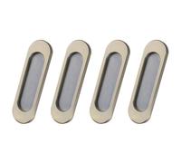 MOROBOR Maniglie ovali autoadesive per porte scorrevoli, 4 pezzi, in lega di alluminio, da incasso, per porte scorrevoli, finestre, armadi, 100 mm/bronzo