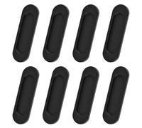 MOROBOR Maniglie ovali autoadesive per porte scorrevoli, 8 pezzi, in lega di alluminio, maniglie per porte scorrevoli, finestre, armadi (nero opaco, 100 mm)
