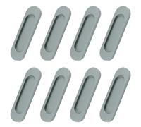 MOROBOR Maniglie ovali autoadesive per porte scorrevoli, 8 pezzi, in lega di alluminio, maniglie per porte scorrevoli, finestre, armadi (grigio opaco, 100 mm)
