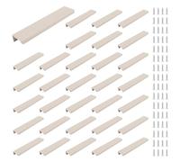 MOROBOR Maniglie per cassetti, 32 pezzi, nascoste, moderne, ad angolo retto, in lega di alluminio, invisibili, per armadietti, cassetti, 150 mm, grigio cashmere