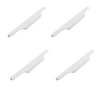 MOROBOR Maniglie per Mobili Bianche In Lega di Alluminio Da 300 mm, 4 pz Finger Edge Pull Maniglia per Armadio A Scomparsa Maniglione Invisibile per Mobili con Viti per La Casa
