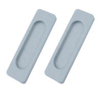 MOROBOR Maniglie rettangolari autoadesive per porte scorrevoli, 2 pezzi, in lega di alluminio, maniglia nascosta da incasso senza punzonatura, per porte scorrevoli, finestre e armadi (blu, 100 mm)