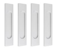 MOROBOR Maniglie rettangolari autoadesive per porte scorrevoli, 4 pezzi, in lega di alluminio, senza punzonatura, maniglie per porte scorrevoli, finestre, armadi, in acciaio spazzolato