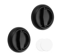 MOROBOR Maniglie rotonde con anello, 2 maniglie autoadesive in acciaio inox nascoste per armadietti, accessori decorativi per mobili scorrevoli, cassetti, armadi, cassetti, colore nero