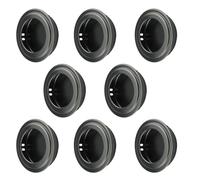 MOROBOR Maniglie rotonde da incasso, 8 pezzi, in acciaio inox, invisibili, per porte scorrevoli, cassetti, armadietti, guardaroba, grigio ferro, 35 mm