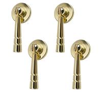 MOROBOR Manopola per Cassetti da Cucina, Oro Spazzolato, 4 Pomelli in Bambù Dorato Con Viti di Montaggio per Armadietti e Armadi