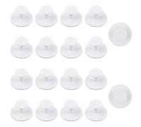 MOROBOR Manopole autoadesive per cassetti, 20 pezzi, in plastica, per cassetti, armadi, cassetti, maniglie ausiliarie per armadi, cassetti (bianco)