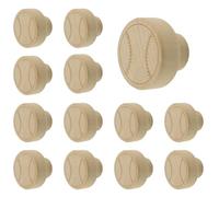 MOROBOR Manopole in legno da baseball, 12 pomelli creativi multifunzionali decorativi a foro singolo, maniglie in legno per cassetti, armadi, credenze, comò, con viti e tubo di espansione
