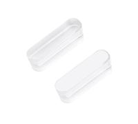 MOROBOR Mini maniglie autoadesive per cassetti, 2 pezzi, in acrilico trasparente, autoadesive, spesse, per cassettiere, cassetti, porte in vetro, finestre, 55 mm