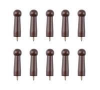 MOROBOR Mollette decorative in legno, 10 pezzi, ganci decorativi in legno naturale, gancio a vite per cappelli, per porte, scale e armadi