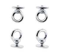 Morobor Occhiello per montaggio su pista, 4 pezzi accessori per montaggio su pista da kayak in acciaio inox, accessorio per guida per pesca in canoa, barca, corda elastica