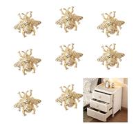 MOROBOR Oro Ape Manopole Cassetto, 8PCS Metallo Lega di Zinco Monoforo Manopole Tema Ape Cassetto Insetto Tirare Creativo Mobili Maniglia con Viti per Armadio Armadio Cassetto Comò