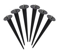 MOROBOR Pali leggeri, 6 pz in alluminio a terra picchetto di ricambio pali di luce solare per passerella patio sentiero prato, giardino, cortile, Natale, festival luci