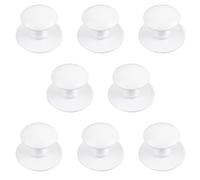 MOROBOR Pomelli adesivi, 8 pezzi autoadesivi istantanei in acciaio inox per cassetti, finestre, armadi, cassetti, (bianco)