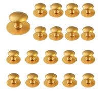 MOROBOR Pomelli adesivi per armadietti, 20 pomelli autoadesivi da cucina istantanei, in acciaio inox, per finestre, armadi, armadi, cassetti (oro materia)