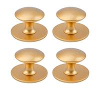 MOROBOR Pomelli adesivi per armadietti, 4 pomelli autoadesivi da cucina istantanei, in acciaio inossidabile, per cassetti, finestre, armadi, cassetti (oro materia)