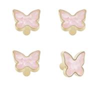 MOROBOR Pomelli decorativi a farfalla per armadietti da cucina, confezione da 4 pomelli creativi per cassettiere, cassetti, mobili, credenze, porte, maniglie a foro singolo, in lega di zinco