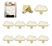 MOROBOR Pomelli decorativi per armadietti da cucina, confezione da 10 pomelli creativi per cassettiera, mobili, armadietti, porte, maniglie a foro singolo, in lega di zinco, accessori per mobili