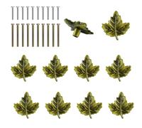 MOROBOR Pomelli in bronzo a foglia d'acero in lega di zinco, 10 pomelli per cassetti con viti, accessori hardware maniglia da cucina per porte di armadietti, decorazioni per mobili