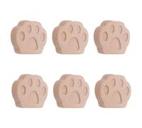 MOROBOR Pomelli in legno a forma di zampa di gatto, 6 pomelli decorativi unici per mobili, foro singolo, con viti, per camera dei bambini, cameretta dei bambini, camera da letto