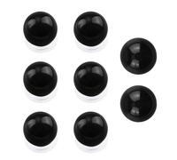 MOROBOR Pomelli rotondi adesivi per armadietti, 8 pezzi, in plastica, autoadesivi, per cassetti, comode maniglie per finestre, armadi, armadi, cassetti (nero)