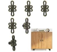 MOROBOR Pomelli vintage per cassetti, 6 pomelli creativi in lega di zinco decorativi in bronzo per la cucina per la decorazione di mobili